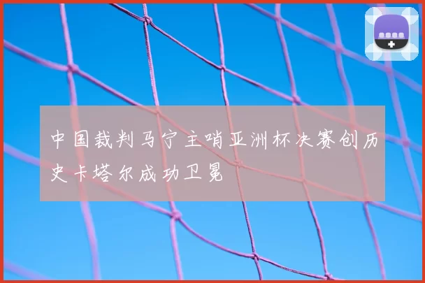中国裁判马宁主哨亚洲杯决赛创历史卡塔尔成功卫冕